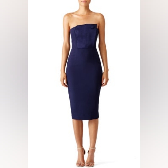 12. MISHA SANZANA DRESS IN MIDNIGHT BLUE SIZE 0 - Picture 2 of 9